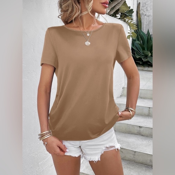 Cheerful Summer Short Sleeve Beaded Blouse - Picture 3 of 3